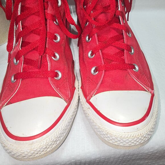 CONVERSE CTAS PUFF MID TOP CANVAS ALL STAR SNEAKERS RED MENS SIZE 10.5 GUC - Picture 12 of 12